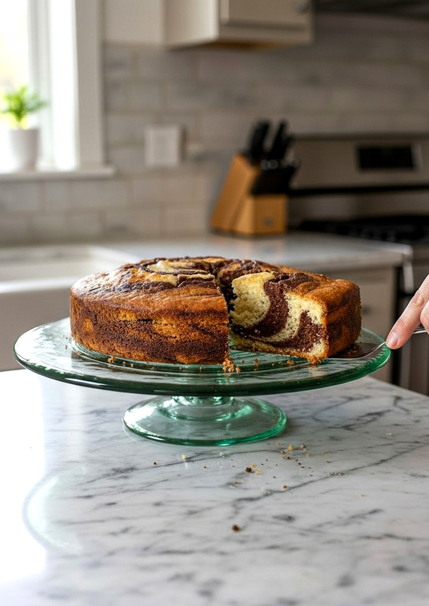 מעמד זכוכית קלאסי לעוגה